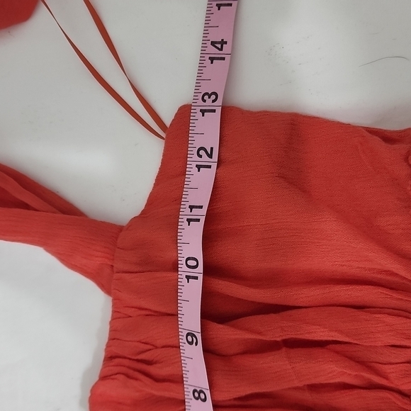 NWT Miss Avenue Coral Bohemian Peasant Maxi Dress Size Small - Picture 8 of 10